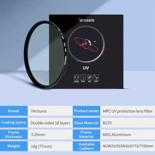 7artisans Photoelectric 49mm MRC-UV Filter - Image 4