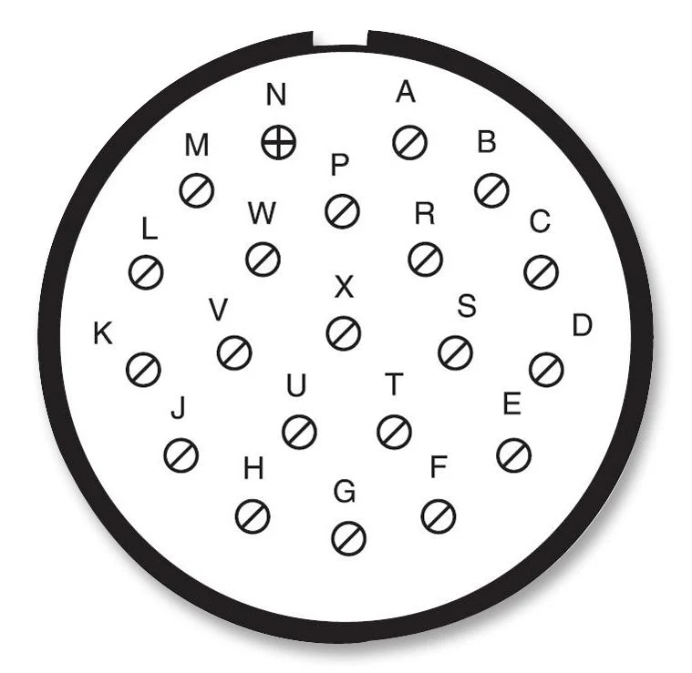 AMPHENOL AEROSPACE CTV06RW-23-21P Circular Connector, CTV Series, MIL-DTL-38999 Series III, Straight Plug, 21 Contacts, Crimp Pin - Image 2