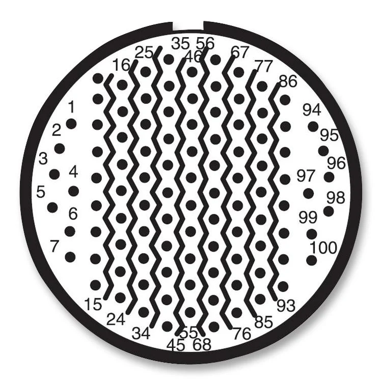AMPHENOL AEROSPACE CTV06RW-23-35P Circular Connector, CTV Series, MIL-DTL-38999 Series III, Straight Plug, 100 Contacts, Crimp Pin - Image 2