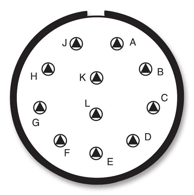 Amphenol Aerospace D38999/20MG11PA D38999/20MG11PA Circular Connector MIL-DTL-38999 Series III Wall Mount Receptacle 11 Contacts Crimp Pin - Image 2