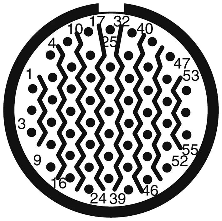 Amphenol Aerospace D38999/26ME35PN-LC D38999/26ME35PN-LC Circular Connector MIL-DTL-38999 Series III Straight Plug 55 Contacts - Image 2