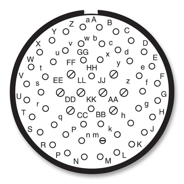AMPHENOL SOCAPEX D38999/24WJ4AA Circular Connector, MIL-DTL-38999 Series III, DS38999/24 Series, Jam Nut Receptacle, 56 Contacts - Image 2