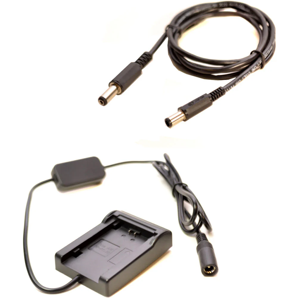 Bescor LP-E6 Battery Plate Kit with 12V Barrel for Panasonic Camera Power Cable - Image 2