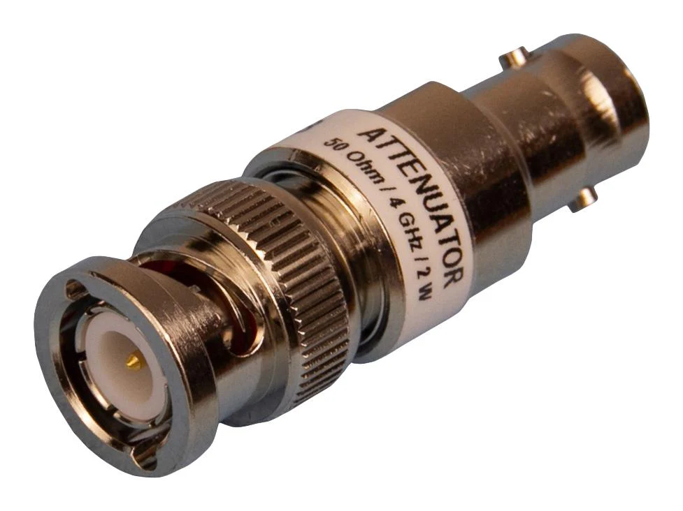 CAL TEST ELECTRONICS CT3369A-30 RF Fixed Attenuator, BNC Plug to BNC Jack, 30 dB, DC to 4GHz, 2 W, 50 ohm, Brass