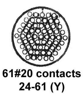 Cinch Connectivity Solutions BACC45FN24-61S9H BACC45FN24-61S9H Circular Connector BACC45 Wall Mount Receptacle 61 Contacts - Image 2