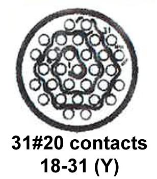 CINCH CONNECTIVITY SOLUTIONS BACC63BV18H31P9H Circular Connector, BACC Series, MIL-DTL-26500 Series, Wall Mount Receptacle, 31 Contacts - Image 2