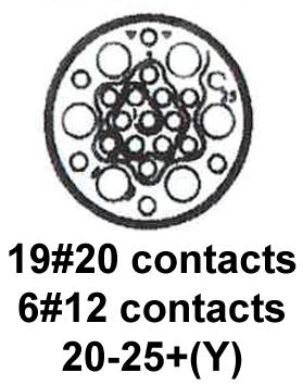CINCH CONNECTIVITY SOLUTIONS C48-16R20Y25S9-402 Circular Connector, C48 Series, MIL-DTL-26500 Series, Straight Plug, 25 Contacts, Crimp Socket - Image 2