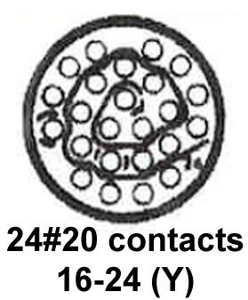 CINCH CONNECTIVITY SOLUTIONS CN1020A16G24PNY240 Circular Connector, CN Series, MIL-DTL-26500 Series, Straight Plug, 24 Contacts, Crimp Pin, Bayonet - Image 2