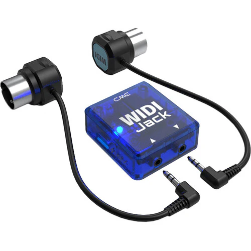 CME WIDI Jack Bluetooth MIDI Interface with 2.5mm TRS to 5-Pin DIN MIDI Cables