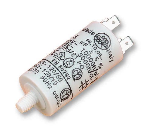 DUCATI 4.16.10.06.64 Film Capacitor, 4 �F, 4.16.10 Series, 450 V, Quick Connect, Snap-In, � 5%