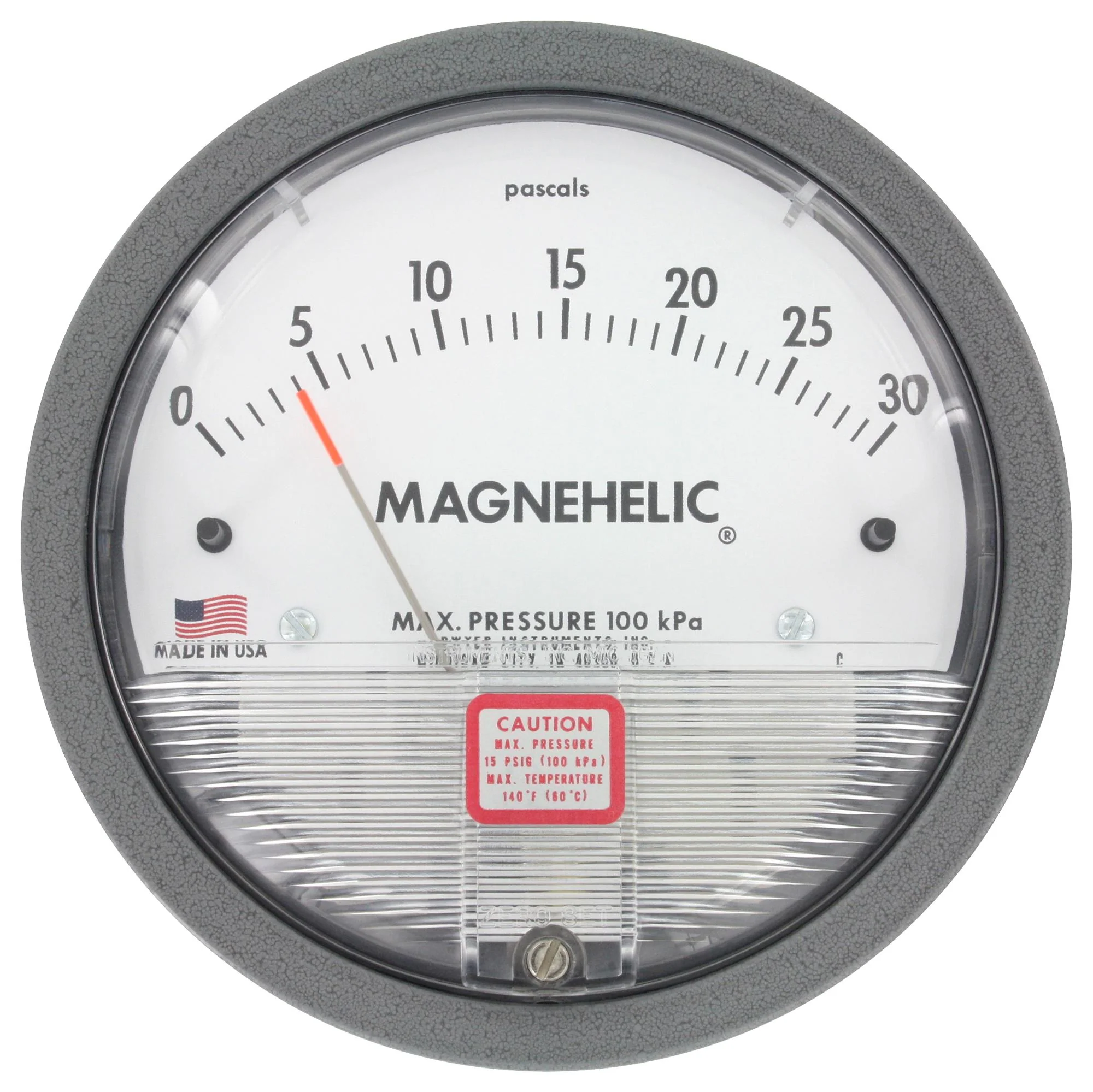 DWYER 2000-100MBAR Differential Pressure Gauge, 100 mbar, -6.67 to 60°C, 1/8" FNPT