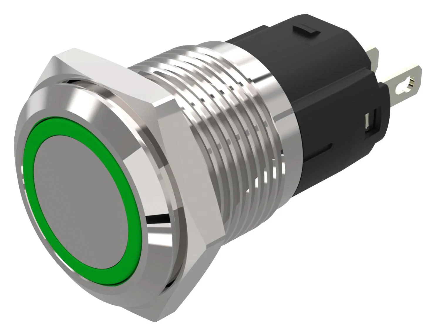 EAO 82-4151.0133 LED Panel Mount Indicator, Green, 12 V, 16 mm, 14 mA, IP65, IP67