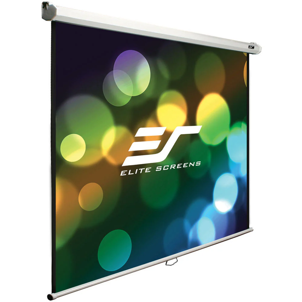 Elite Screens Manual B/ 110"/ 16:9 Pull Down Manual Projector Screen With Auto Lock, Movie Home Theater - Image 2