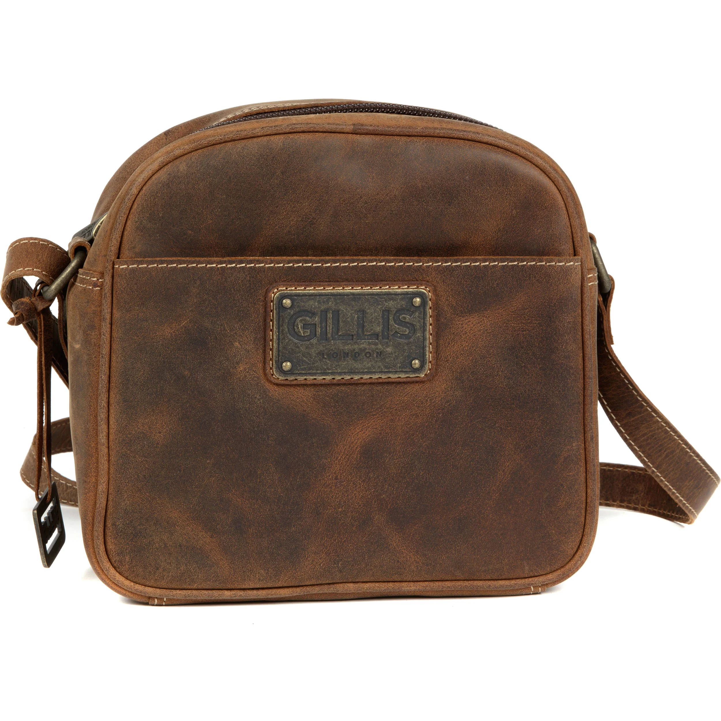 GILLIS LONDON Trafalgar Compact Camera Bag (Brown Vintage Leather)