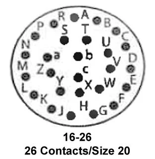 ITT CANNON KPSE01F16-26S Circular Connector, KPS Series, MIL-DTL-26482 Series I, Cable Mount Receptacle, 26 Contacts - Image 2