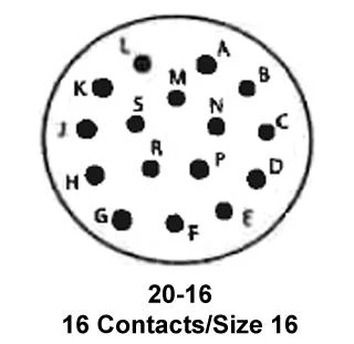 ITT CANNON KPSE06B20-16P Circular Connector, KPS Series, MIL-DTL-26482 Series I (VG95328), Straight Plug, 16 Contacts - Image 2
