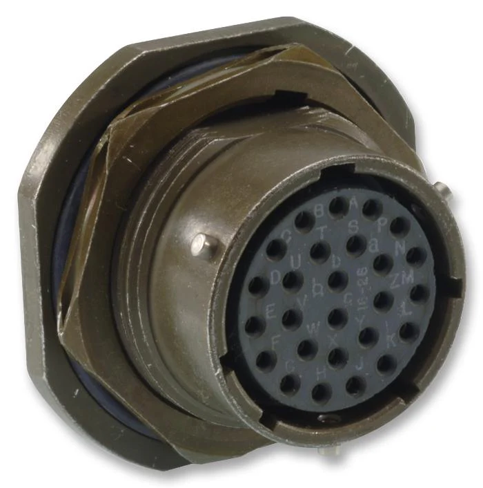 ITT CANNON KPSE07A12-3P Circular Connector, KPS Series, MIL-DTL-26482 Series I, Jam Nut Receptacle, 3 Contacts, Crimp Pin