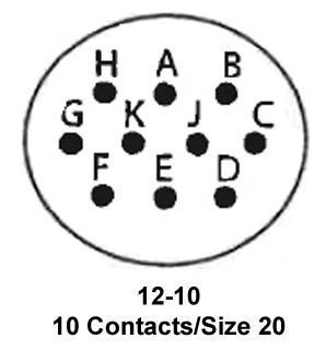ITT CANNON KPSE07E12-10SW Circular Connector, KPS Series, MIL-DTL-26482 Series I, Jam Nut Receptacle, 10 Contacts - Image 2