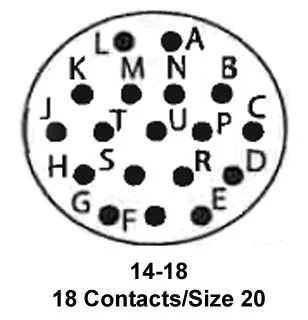 ITT Cannon KPT01A14-18P KPT01A14-18P Circular Connector KPT Cable Mount Receptacle 18 Contacts Solder Pin Bayonet 14-18 - Image 2