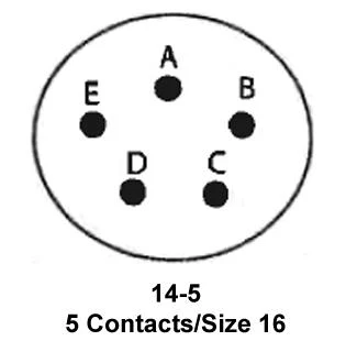 ITT Cannon KPT06A14-5S KPT06A14-5S Circular Connector KPT Straight Plug 5 Contacts Solder Socket Bayonet 14-5 - Image 2