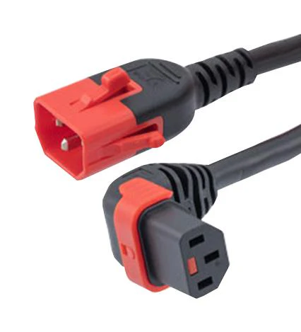 L-COM C14LC13LPU-15-3F POWER CORD, IEC C14-R/A IEC C13, 3 , 15A