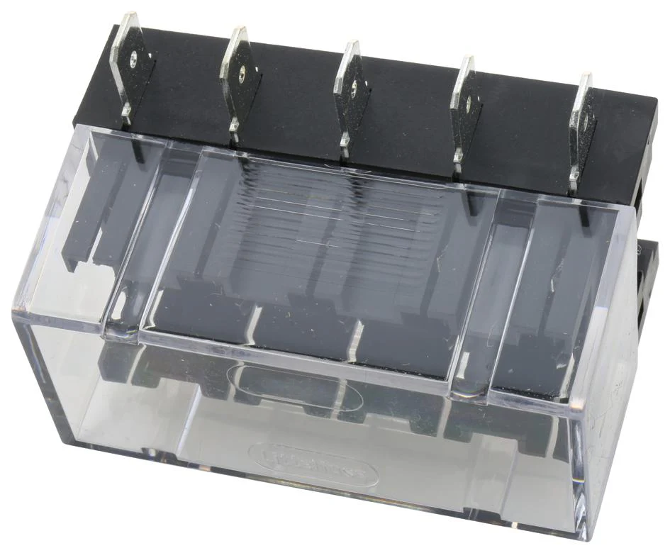 Littelfuse 03500417TXN Fuseholder Fuse Block Panel Mount 15A ATO® Quick Connect 5 Positions Horizontal Contacts