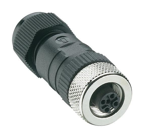 LUMBERG AUTOMATION RKC 8/9 Sensor Connector, RKC Series, M12, Female, 8 Positions, Screw Socket, Straight Cable Mount