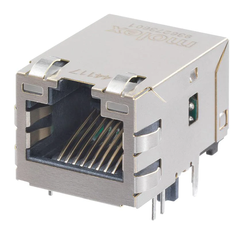 MOLEX 93627-3606 Modular Connector, RJ45 Jack, 1 x 1 (Port), 8P8C, Through Hole Mount