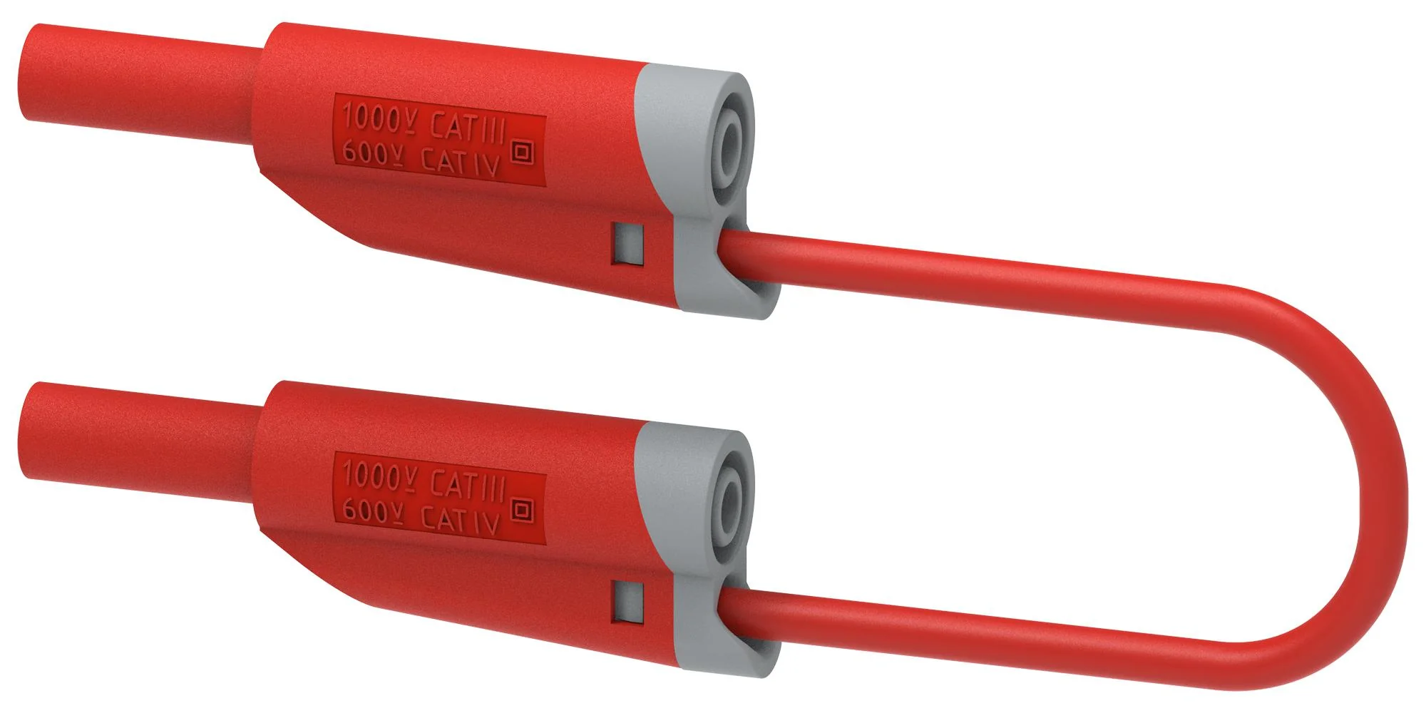 MULTICOMP PRO MP771115 Banana Test Lead, 4mm Banana Plug, Stackable, 4mm Stackable Banana Plug, 2.32 ", 59 mm, Red, 36 A - Image 2