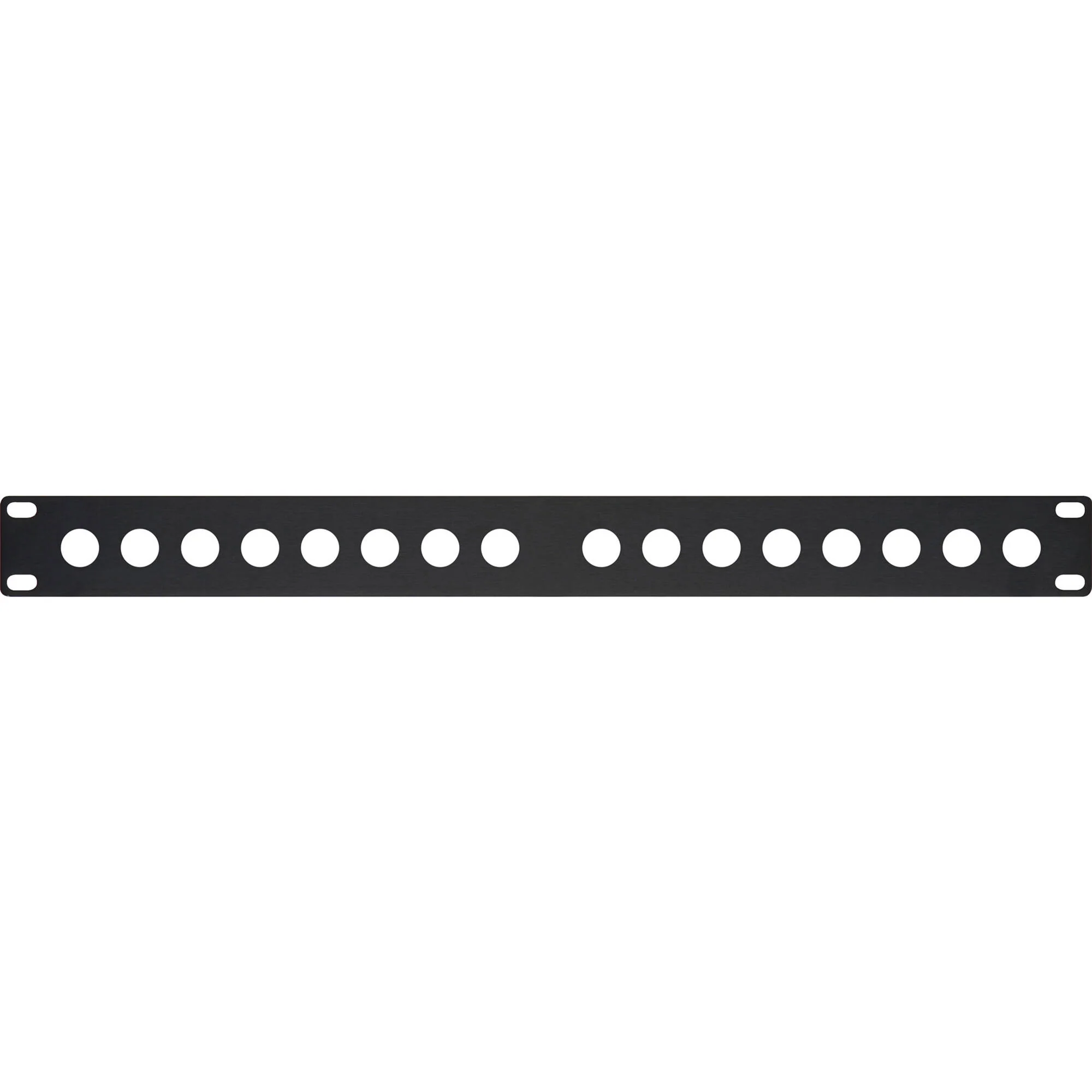 My Custom Shop 16-Port Unloaded BNC Rack Panel (2 RU, Black)