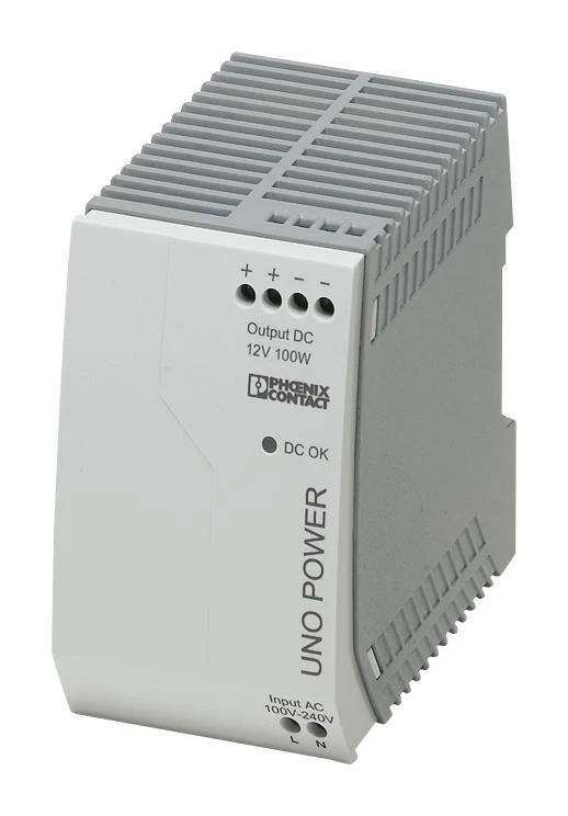 PHOENIX CONTACT 2902997 AC/DC DIN Rail Power Supply (PSU), ITE, 1 Output, 100 W, 12 VDC, 8.3 A