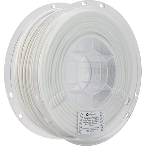 Polymaker 2.85mm PolyLite PETG Filament(1kg, White)