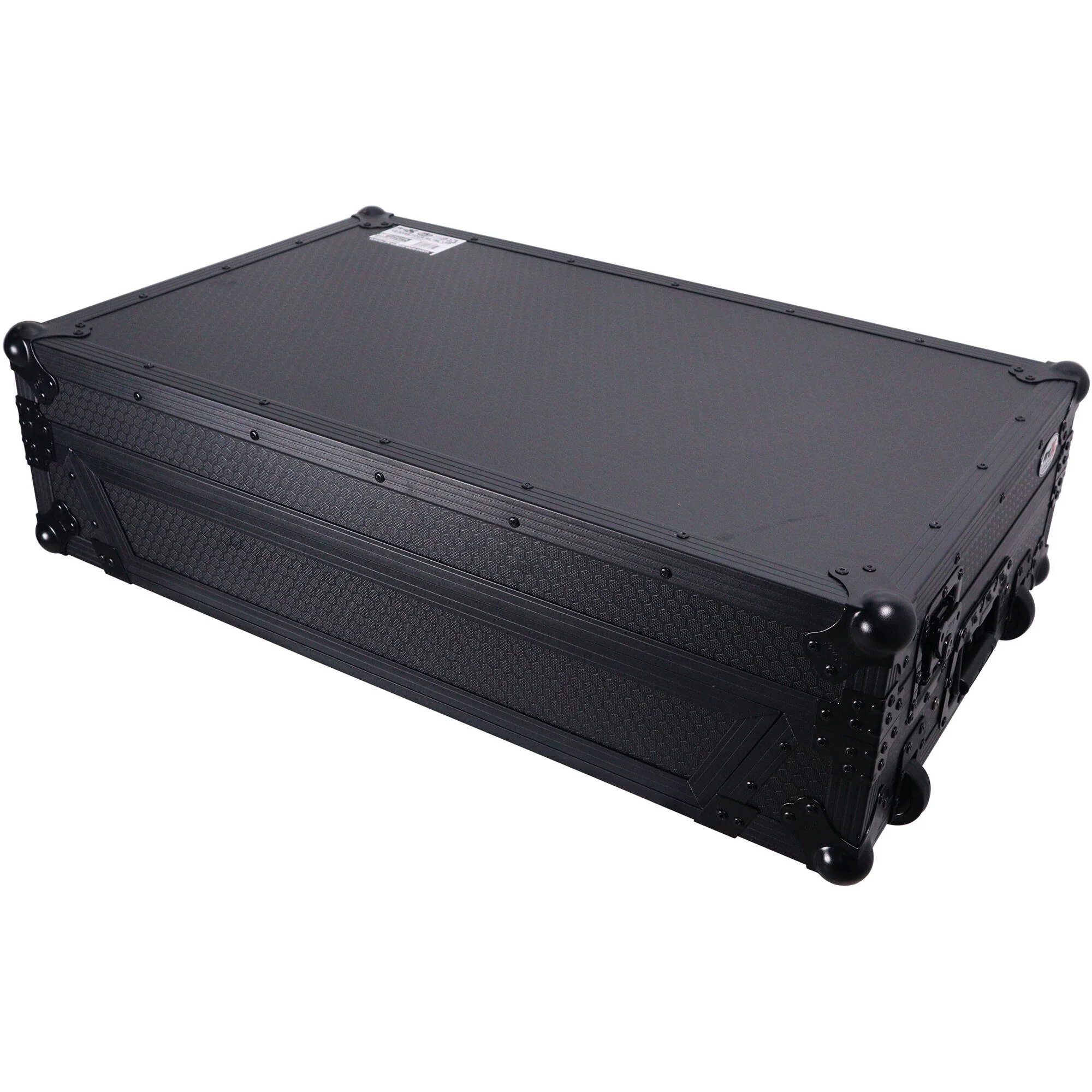 ProX ATA Flight-Style Road Case for RANE Four DJ Controller with Laptop Shelf with&nbsp;LED and Wheels (1 RU, Black) - Image 2