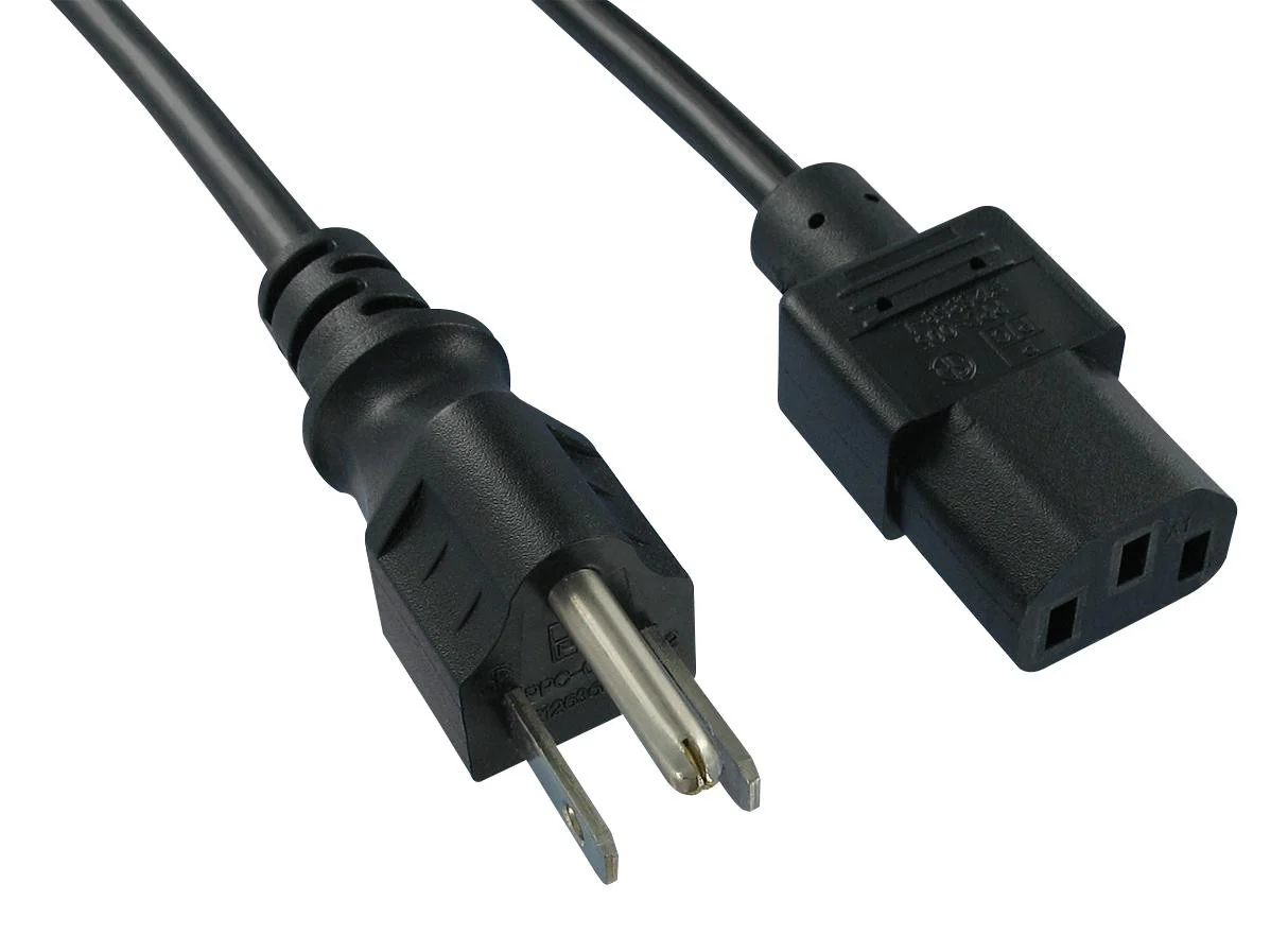 QUALTEK ELECTRONICS 312011-01 POWER CORD, NEMA 5-15P/IEC C13, 2M, 13A