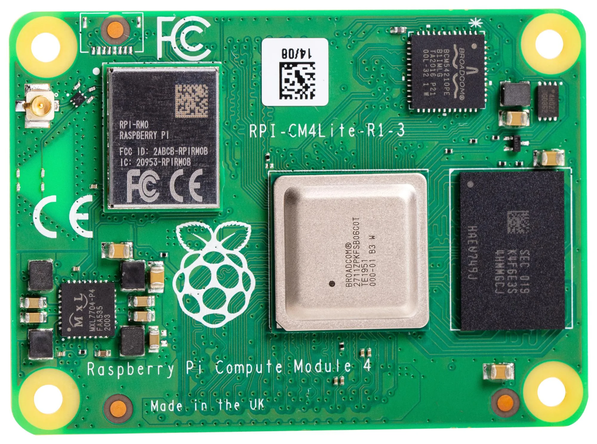 RASPBERRY-PI CM4102000 Raspberry Pi Compute Module 4 Lite, with 2GB RAM, Wireless, BCM2711, ARM Cortex-A72 GTIN UPC EAN: 728886755295 - Image 3