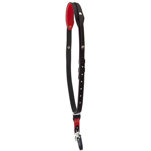 RL Handcrafts Andino Pro-DLX Leather Camera Sling (Large, Black/Red) - Image 4