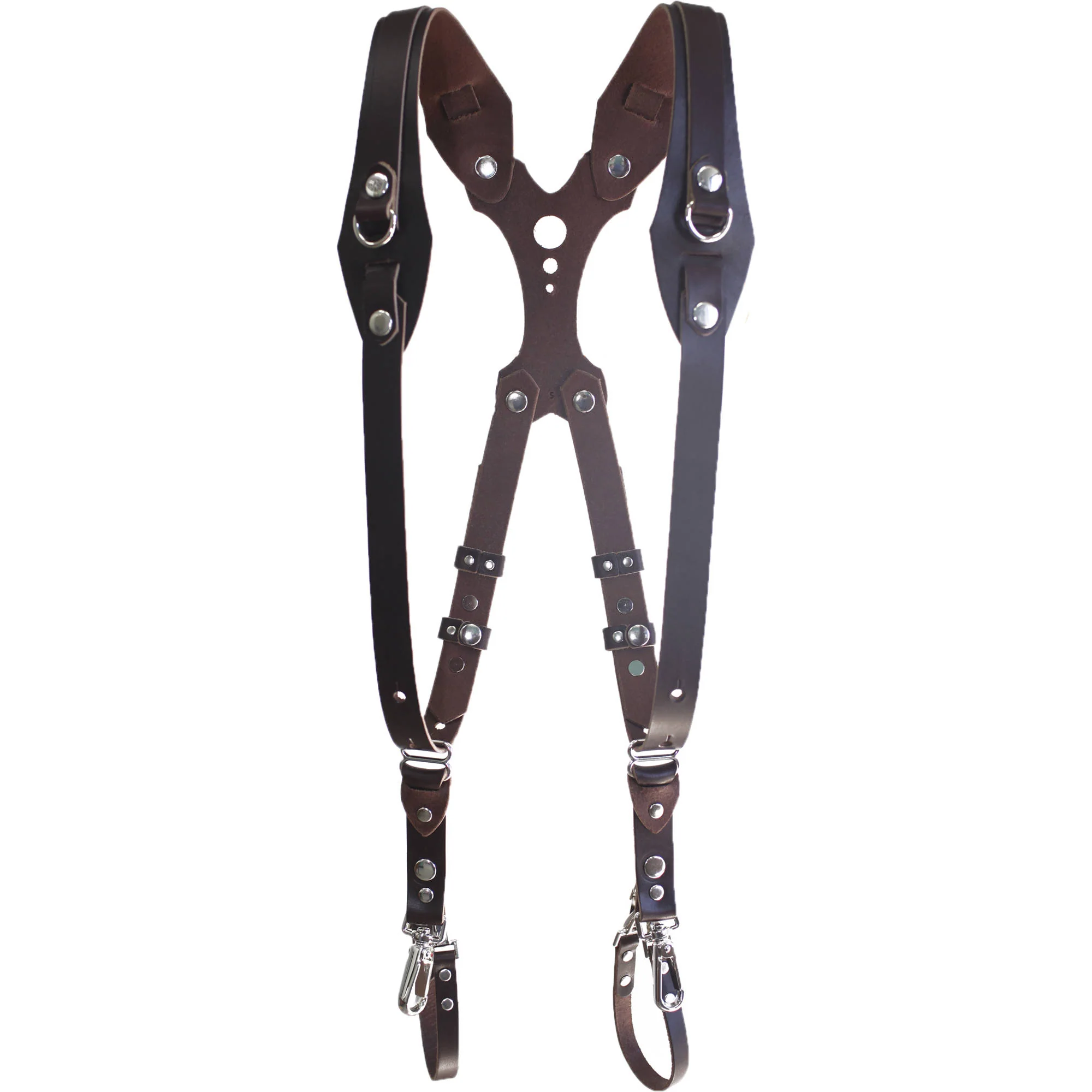RL Handcrafts Clydesdale Lite Dual Leather Camera Harness (Large, Black) - Image 7