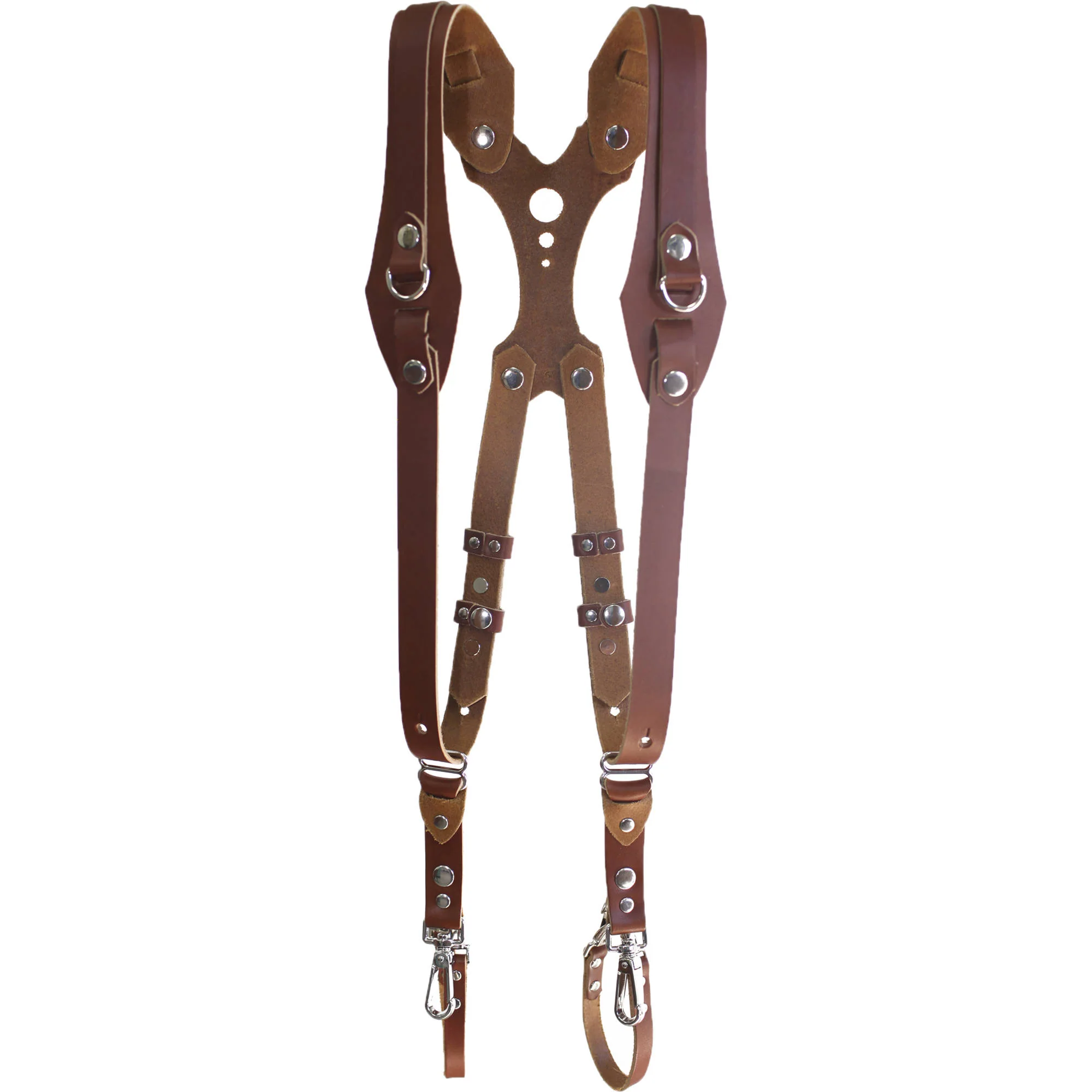 RL Handcrafts Clydesdale Lite Dual Leather Camera Harness (Large, Black) - Image 8