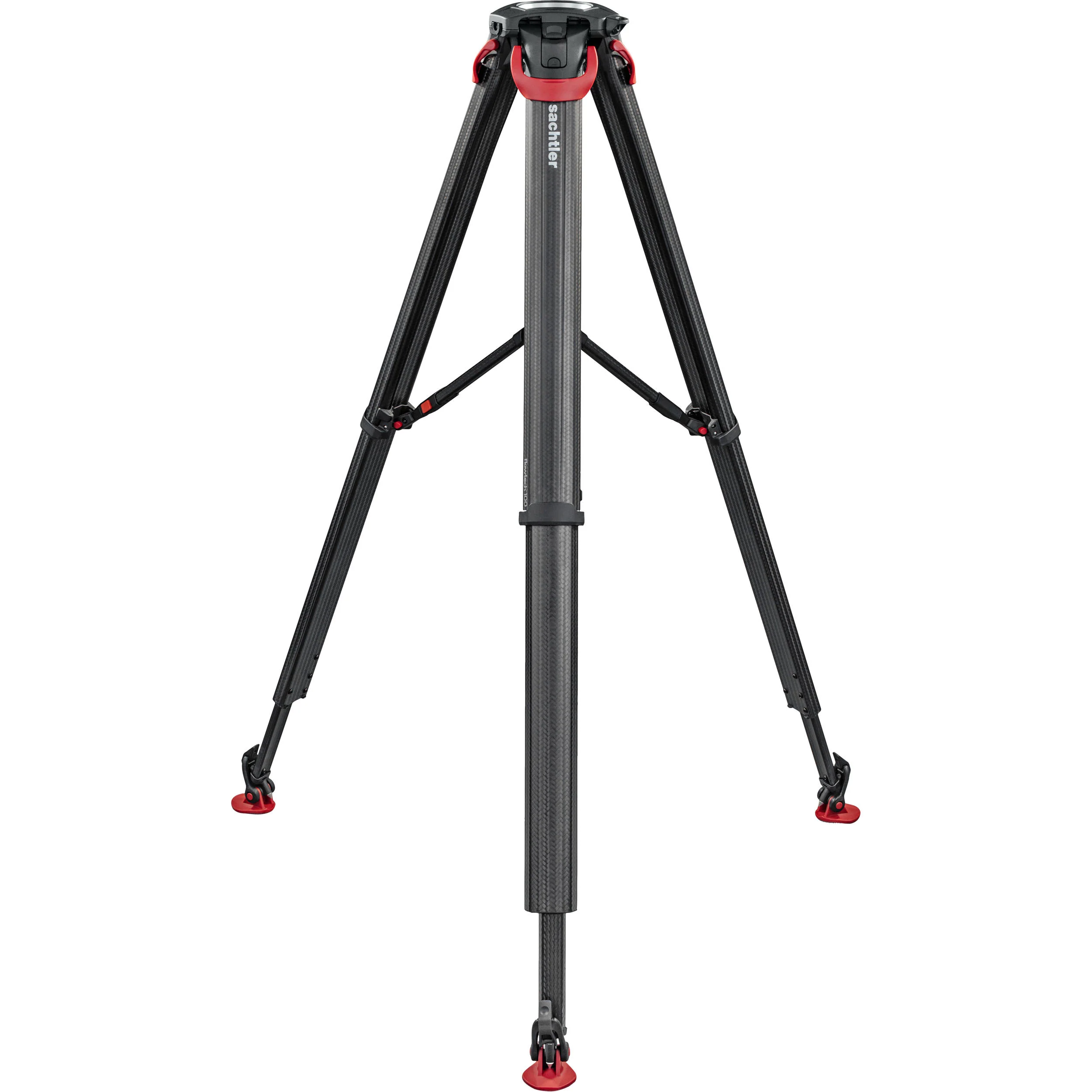 Sachtler flowtech 100 MS Carbon Fiber Tripod with Mid-Level Spreader & Rubber Feet