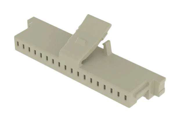 SAMTEC ISS1-18-L Connector Housing, w/Latch, White Nylon, 1Row, MicroMate ISS1 Series, Receptacle, 18 Ways, 2.54 mm
