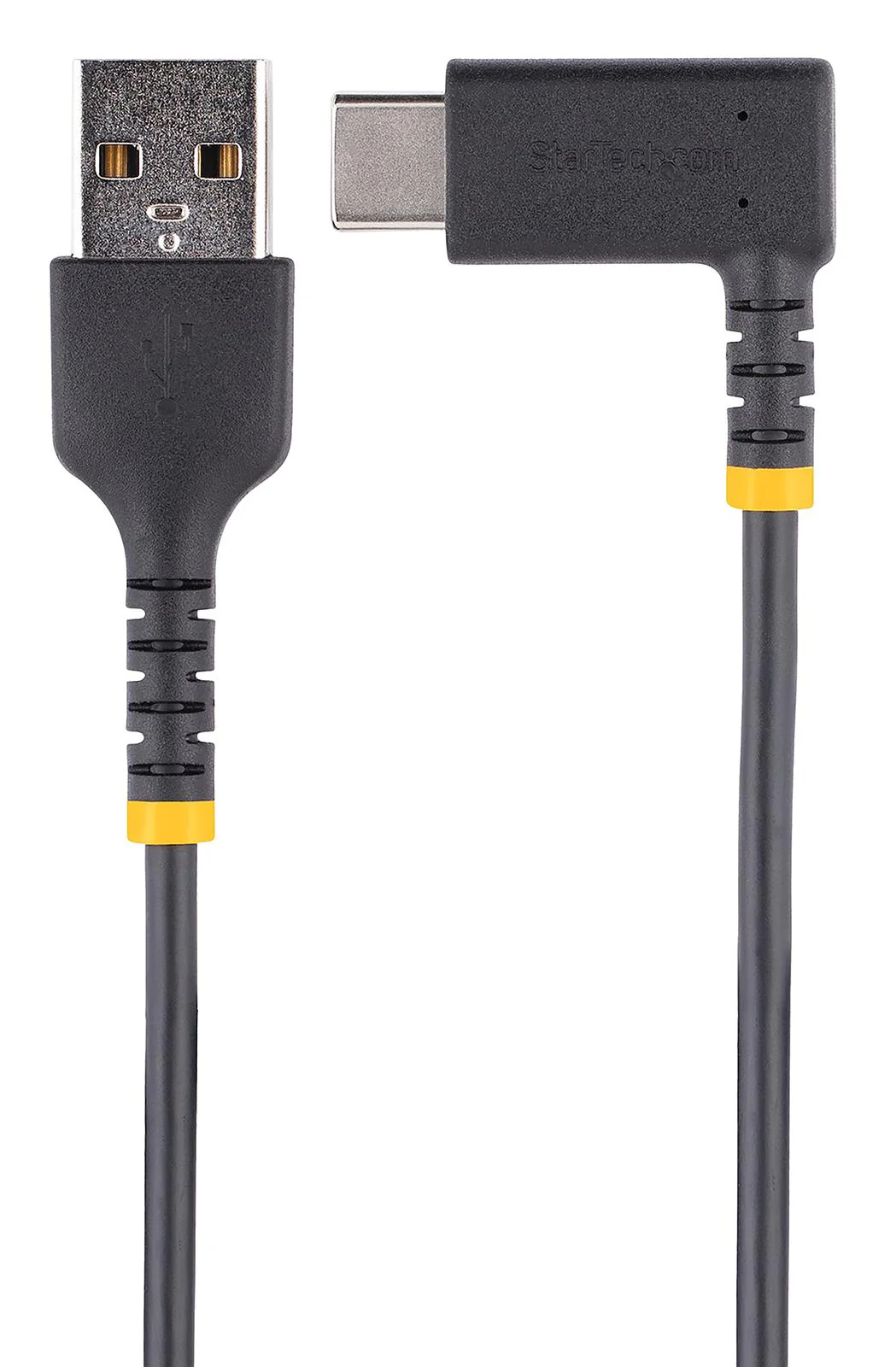 STARTECH R2ACR-15C-USB-CABLE USB Cable, Type A Plug to 90° Type C Plug, 150 mm, 5.9 ", USB 2.0, Black - Image 2
