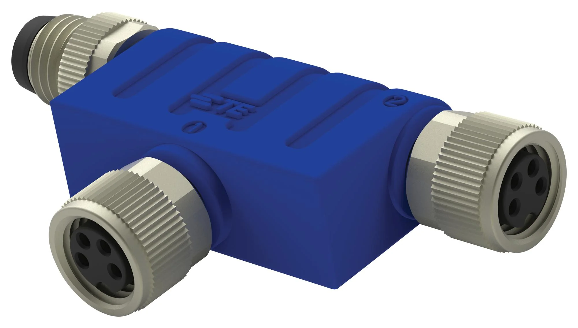 TE Connectivity T4082102004-000 Sensor Splitter 4P M8 Y Distributor T - Style Cable Mount 4 Position Plug