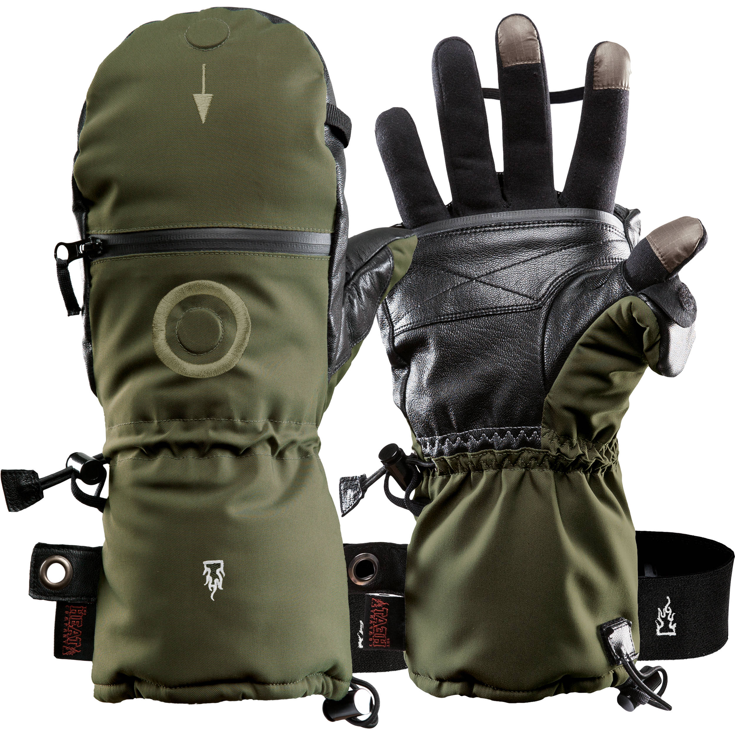 The Heat Company Heat 3 Smart Mittens/Gloves (Size 10, Tarmac Green) - Image 12