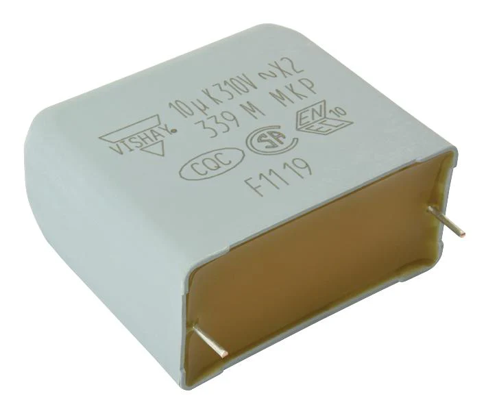 Vishay F339X151048MKP2T0 F339X151048MKP2T0 Safety Capacitor Metallized PP Radial Box - 2 Pin 1 µF ± 20% X1 Through Hole