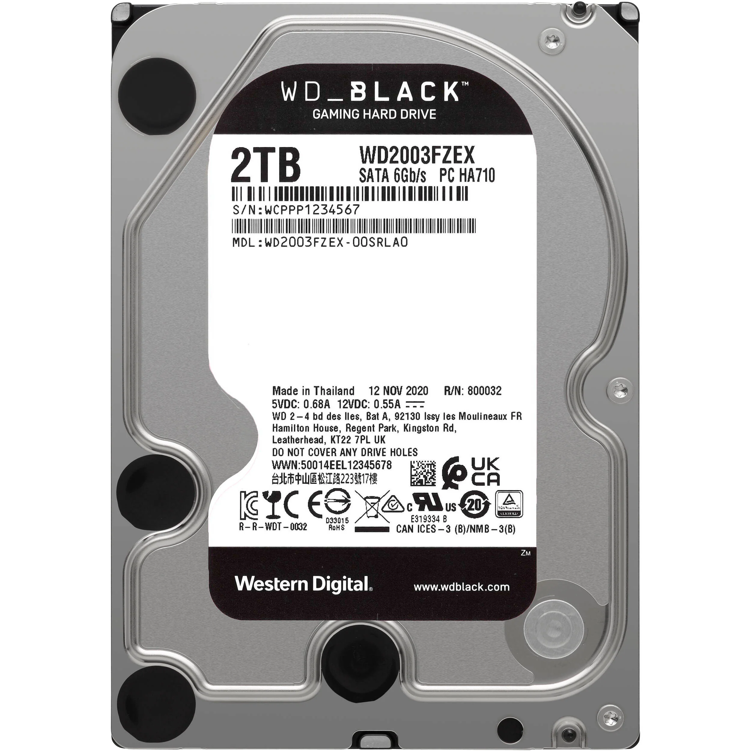 WD 2TB WD_BLACK 7200 rpm SATA III 3.5" Internal Gaming HDD - Image 2