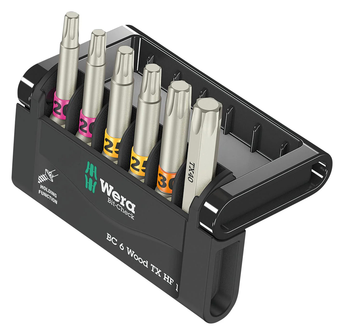 Wera 05056470001 05056470001 Bit-Check Set 6 Pcs of Trox Bit-Checks Wood TX HF 1 With Holder &amp; Plastic Case New - Image 6