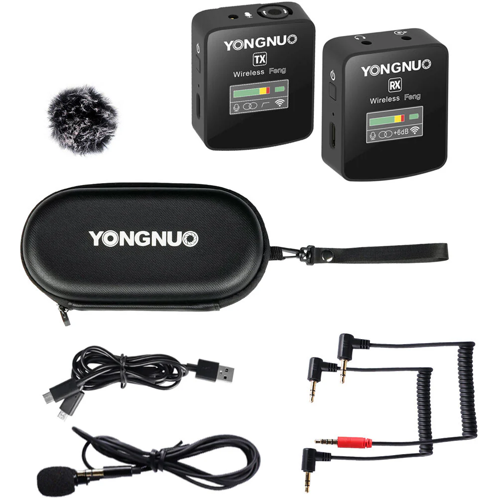 Yongnuo Feng Compact Digital Wireless Microphone System for Cameras & Smartphones (2.4 GHz)